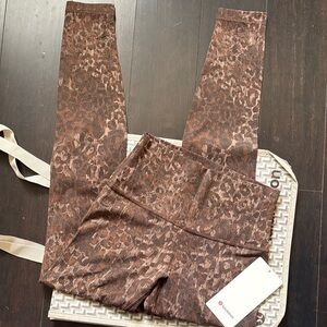 LULULEMON ALIGN HR PANT 28” in TRUE LEOPARD MAX BROWN MULTI SZ 4 NWT